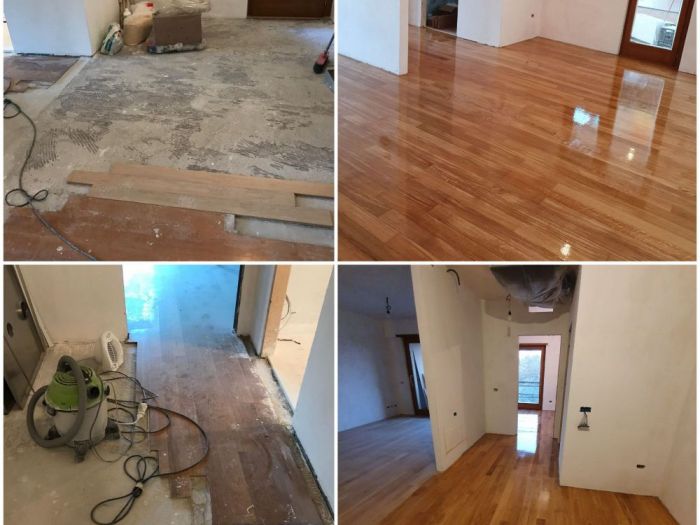 Archisio - Parquettista Roma - Progetto Restauro parquet massello con levigatura e verniciatura