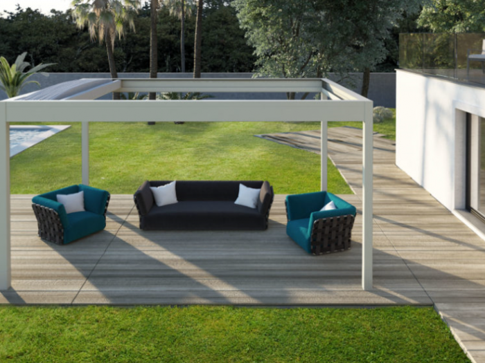 Archisio - Idea Tenda - Progetto Strutture autoportanti addossate pergolati