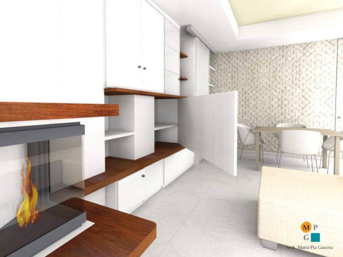 Archisio - Maria Pia Giacoia - Progetto Progetto di una parete attrezzata su misura