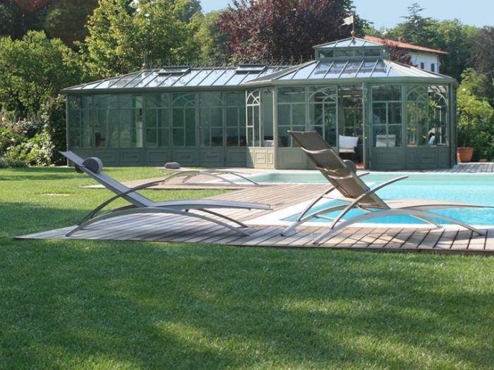 Archisio - Aapaesaggi - Progetto Giardino privato in canavese- una serra a bordo piscina