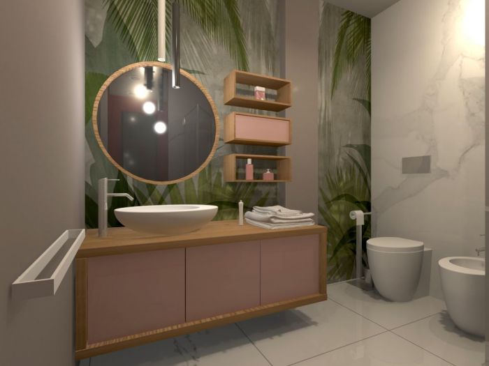 Archisio - Simona De Marco - Progetto Villa unifamiliare progetto di arredo zona cucina living e bagno