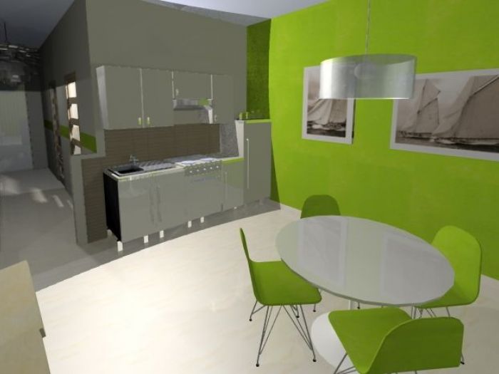 Archisio - Antonella Liguori Architetto - Progetto Casa di vacanze verde mela