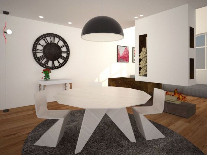 Archisio - Onda Arredamenti - Progetto Tavolini sedie mensole armadi arredo casa e rivestimento in legno per yacht