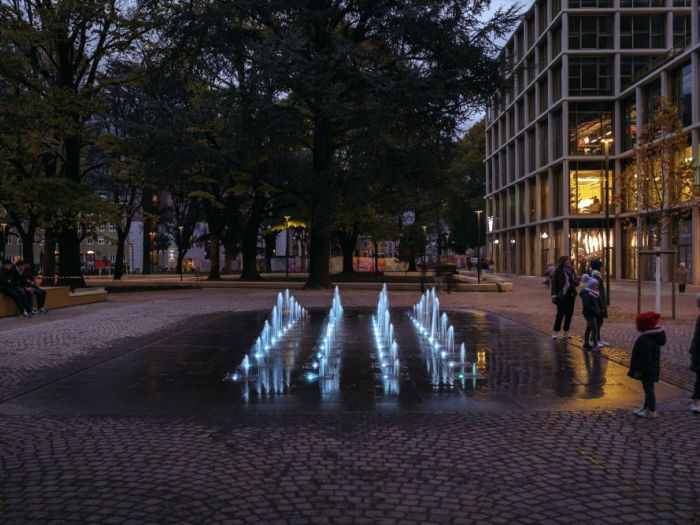 Archisio - Forme Dacqua - Progetto Fontana dinamica a pavimento waltherpark