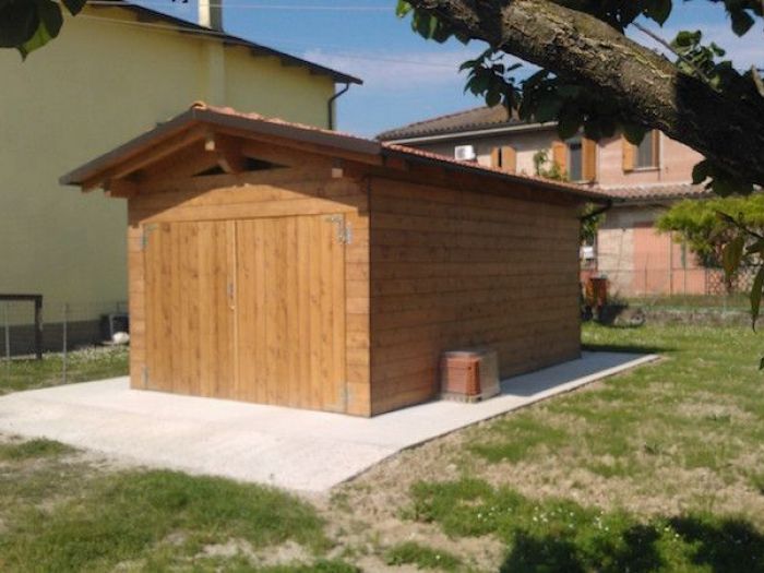 Archisio - Vz Strutture In Legno - Progetto Garage in opera a telaio struttura in lamellare