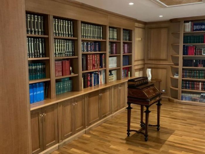 Archisio - Falegnameria Su Misura - Progetto Libreria con boiserie