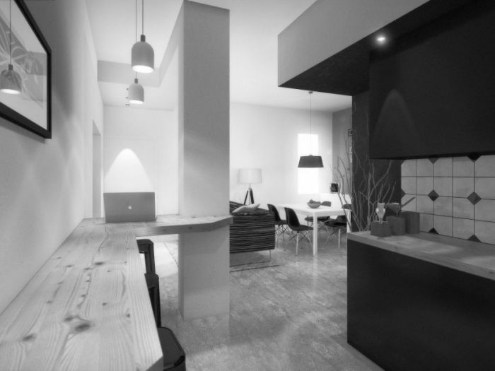 Archisio - Studio Ferretti - Progetto Ridistribuzione mini appartamento