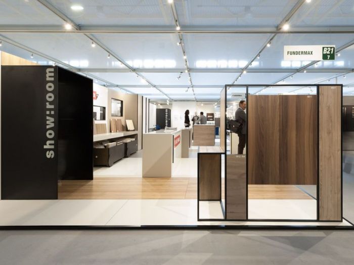 Archisio - Filippo Saponaro Architetto - Progetto Concept e progetto stand fundermax- scicam