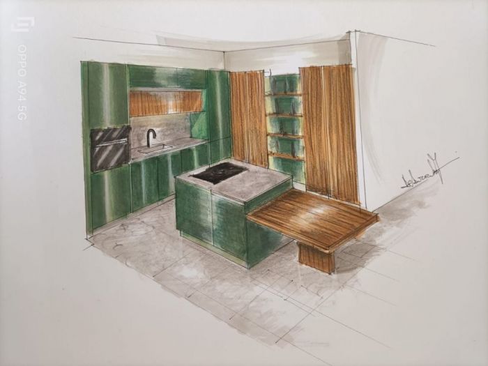 Archisio - Deborah Ferraresi - Progetto Cucina ingresso e