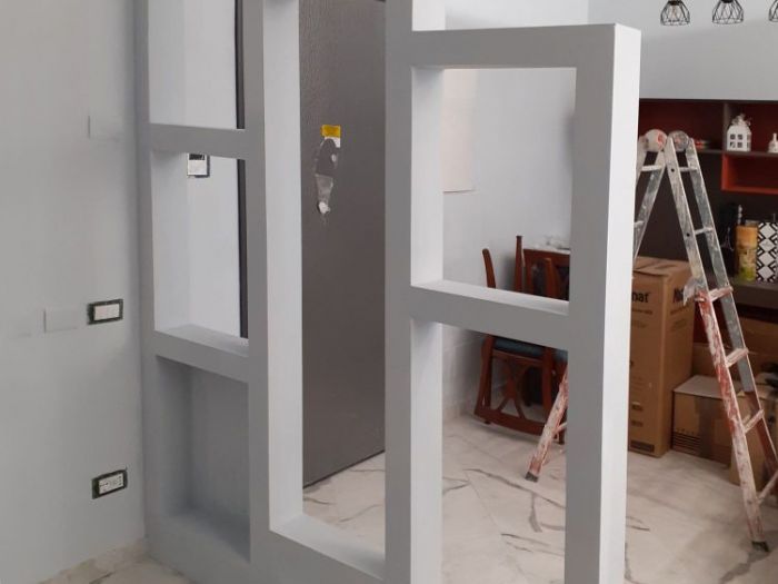 Archisio - Mani Srl Ristrutturazini - Progetto Separ in cartongesso e cristallo appartamento zona mezzocammino roma