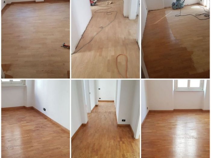 Archisio - Parquettista Roma - Progetto Restauro parquet massello con levigatura e verniciatura