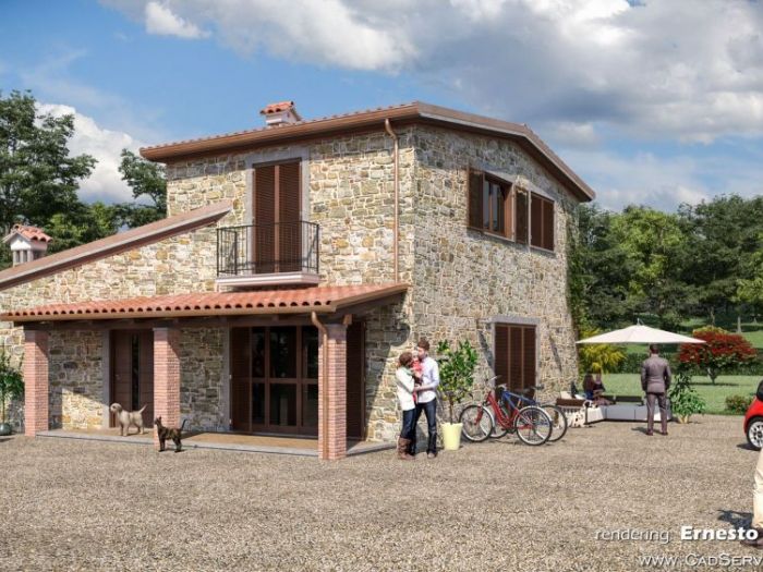 Archisio - Cad Service Di Ernesto Di Gregorio - Progetto Rendering fabbricato in ascrea ri