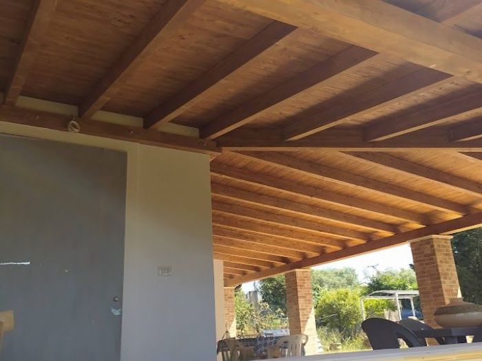 Archisio - Mancuso Legnami - Progetto Tettoia in legno lamellare