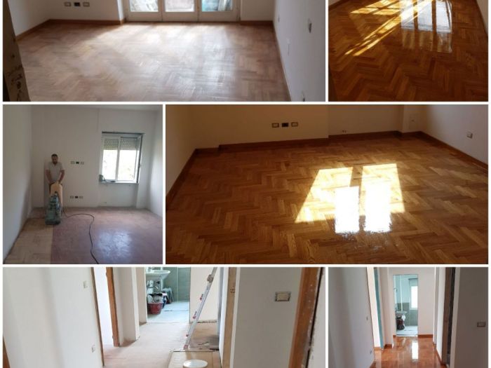 Archisio - Parquettista Roma - Progetto Restauro parquet massello con levigatura e verniciatura