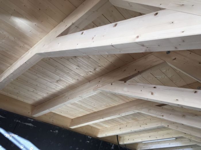 Archisio - Bclegno - Progetto Ville bifamilari struttura a telaio legno lamellare cert Fsc e pefc