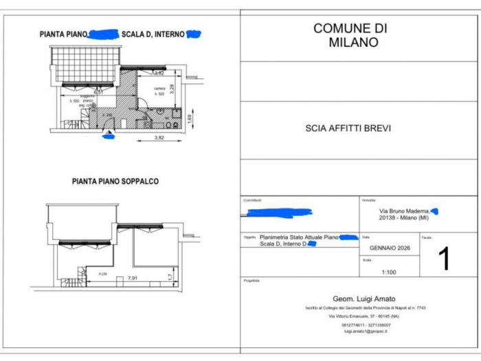 Archisio - Geometra Luigi Amato - Progetto Scia affitti brevi - immobili milano mi