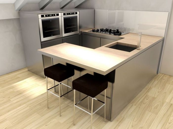 Archisio - Federico Dubini - Progetto Cucina inoxProdotto artigianale