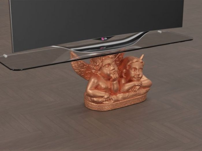 Archisio - Dablec Di Tiziano Moletta - Progetto Porta televisore classico angeli