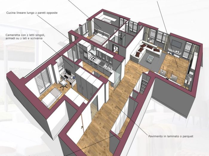 Archisio - Mc Rendering Solution - Progetto il design e la modernit incontrano il centro citt