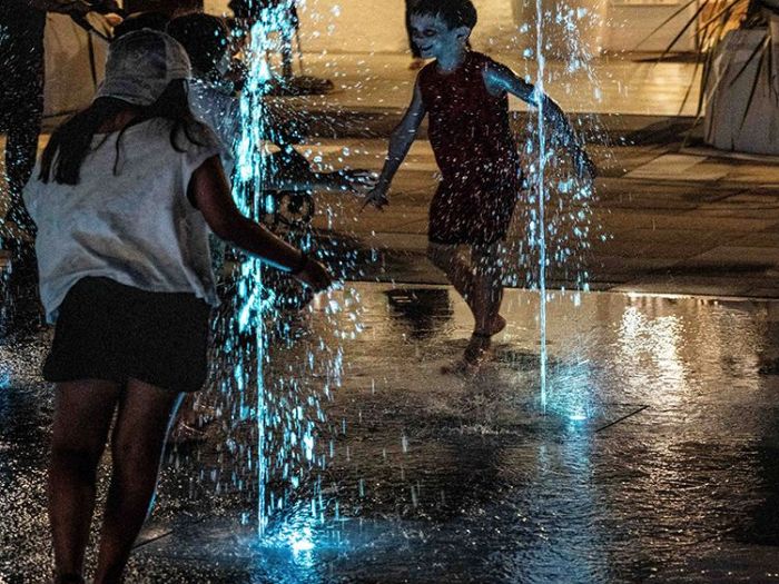 Archisio - Forme Dacqua - Progetto Fontana a pavimento - villaggio s Francesco caorle