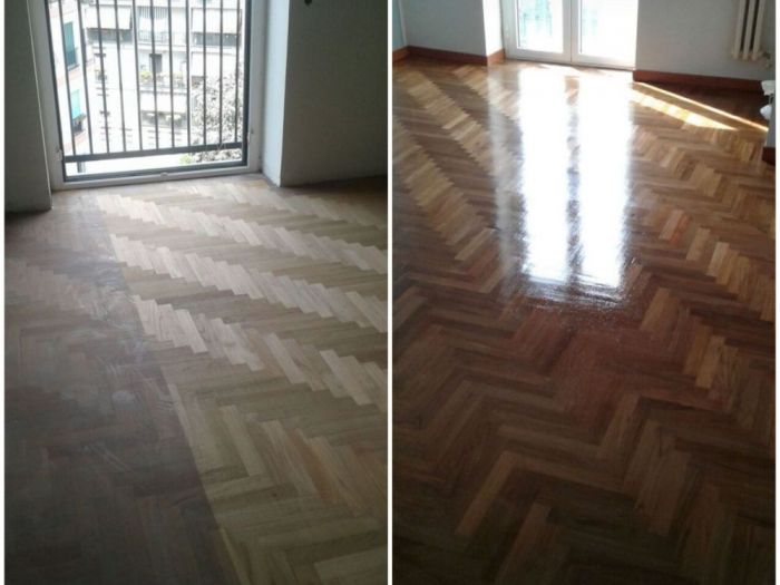 Archisio - Parquettista Roma - Progetto Restauro parquet massello con levigatura e verniciatura