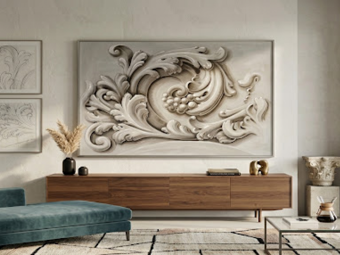 Archisio - Alessandra Arrigoni - Progetto Pannello decorativo foglie dacanto
