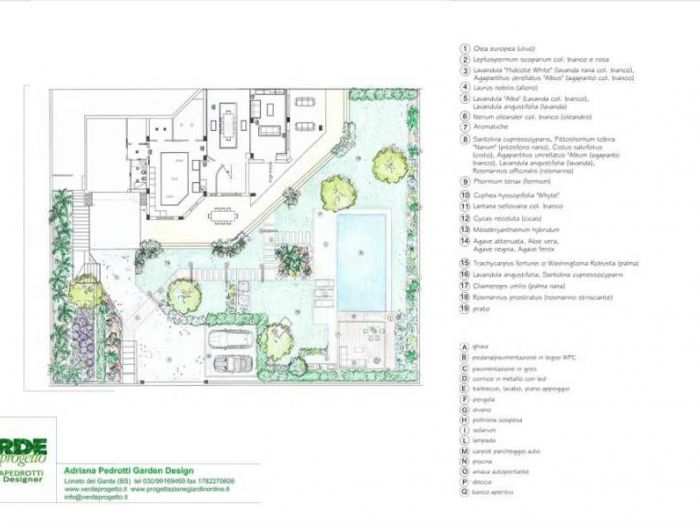 Archisio - Adriana Pedrotti - Progetto Il giardino mediterraneo con piscina