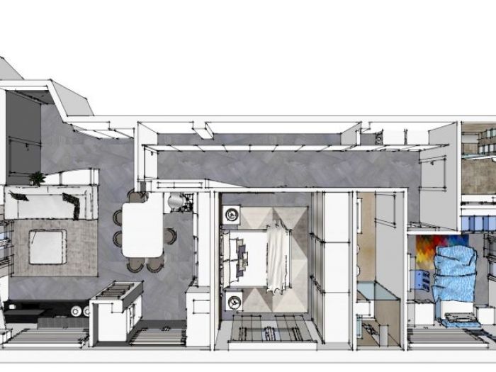 Archisio - Cristina Colombini - Progetto Un appartamento per tre