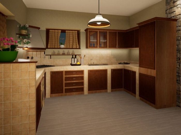 Archisio - Ostuni Giuseppe Pietro - Progetto Cucina muratura tavernetta