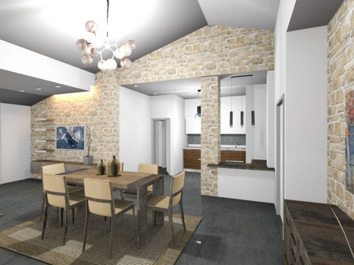 Archisio - Michele Mele - Progetto Mansarda in stile industrial-chic