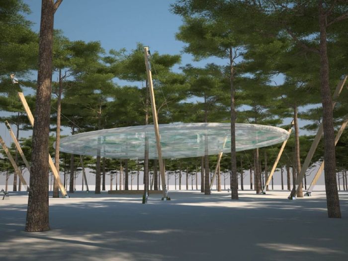 Archisio - Daniele Morgantini - Progetto Concorso per la copertura spazio esterno la versiliana