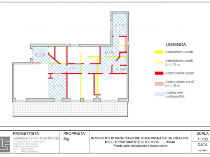 Archisio - Gianluca Ferranti - Progetto Appartamento 120 mq