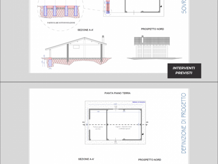 Archisio - Studio Tecnico Associato Ivaldi Carrer - Progetto Opere di consolidamento strutturale di basso fabbricato