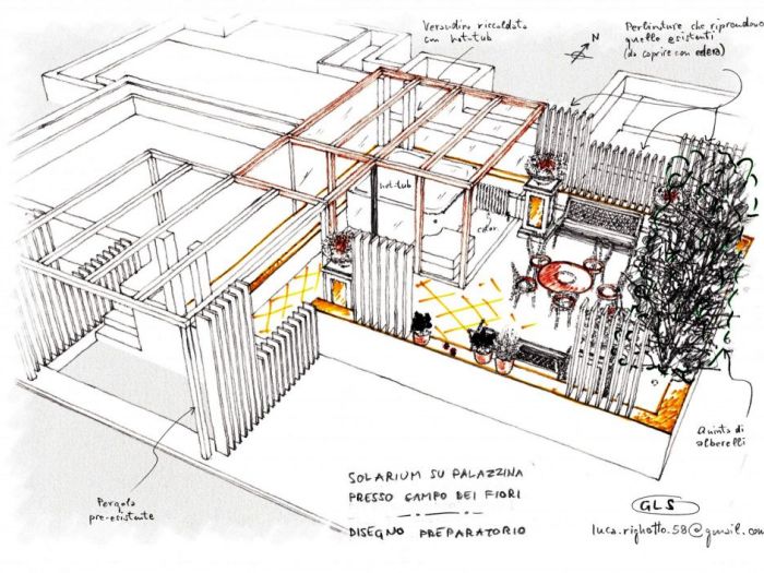 Archisio - Luca Righetto - Progetto Progettazione terrazze Terrazza-solarium su palazzina in costruzione