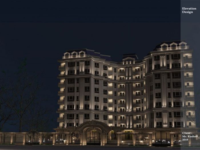 Archisio - Rosa Nozari - Progetto Residential building - exterior facade - 2d drawing 3d-modeling rendering v-ray