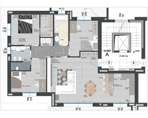 Archisio - Alessandro Restori - Progetto Interior design appartamento