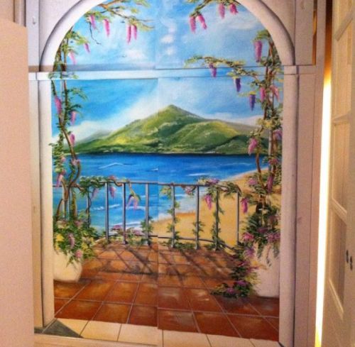 Archisio - Sabry Decor - Progetto Trompe oeil di paesaggio
