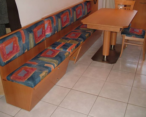 Archisio - Falegnameria Ghezzi Mario C Sas - Progetto Panca con sedili apribili e pieghevoli