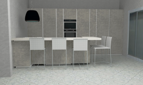 Archisio - Alessio Miccio - Progetto Cucina malta dark