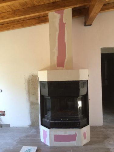 Archisio - Cartongesso Design - Progetto Termocamino in cartongesso