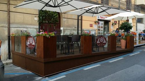 Archisio - Grande Metal Design - Progetto Pedane da esterno per punti ristoro