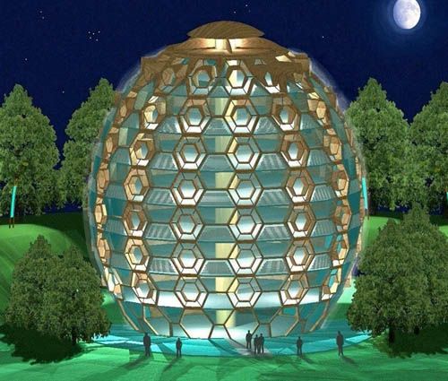 Archisio - Studio Architettura Bioclimatica Archingegnobio - Progetto Uovo di struzzo con occhi di mosca