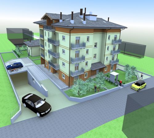 Archisio - Stefano Molatore - Progetto Cartellone per vendita nuovo edificio