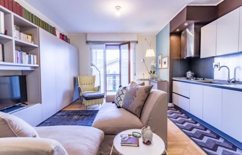 Archisio - Marianna Leinardi - Progetto Restyling di un bilocale a roma zona giorno