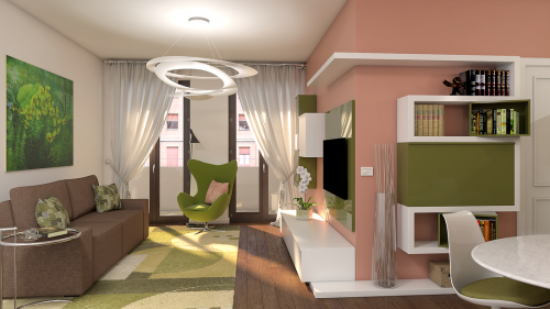 Archisio - Antonella Favalli - Progetto Appartamento verde