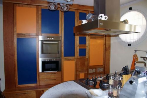 Archisio - Lonati Ing Andrea - Progetto Arredo interni cucina artigianale in ciliegio ed acciaio