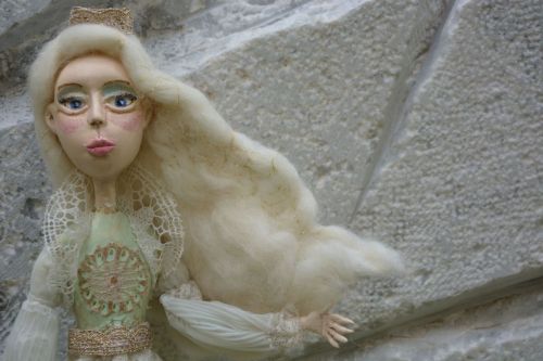 Archisio - Pupillae Art Dolls - Progetto Paper clay dolls the white queen