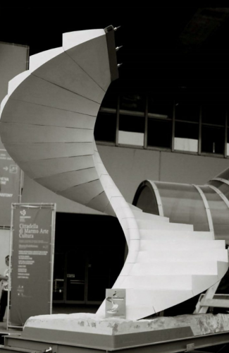 Archisio - Ateliers Romeo - Progetto Prima scala post tensionale in pietra massiccia