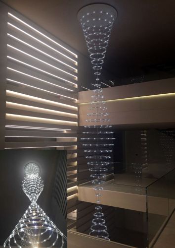 Archisio - Illuminazione Chary - Progetto Residenza privata - beirut - arch L Bellini Sospensione a clessidra Altezza 700 cm