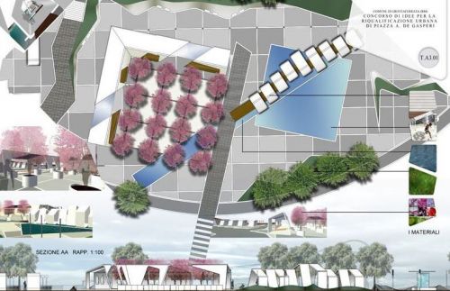 Archisio - Gabriele Mazzei Architetto - Progetto Concorso di ideeRiqualificazione della piazza alcide de gasperi